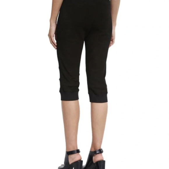ATM Cropped Suede Track Pants - Picture 3 of 8